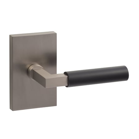 Sure-Loc Hardware Sure-Loc Hardware Levanto Passage Rosette, Nickel, Smooth Grip in Flat Black LV101 NI GRIP-SM FBL